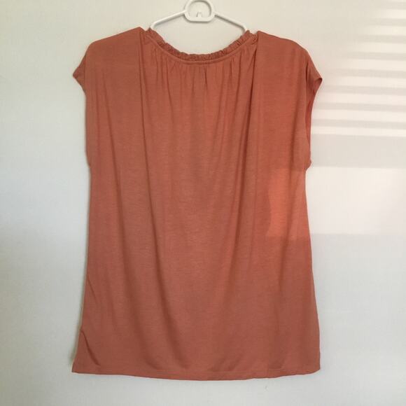 NWT Talbot Lightweight Short Sleeve Orange Blouse top size M - Picture 2 of 7